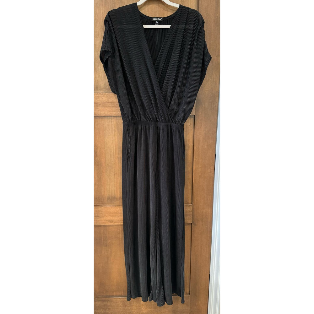 Black Ribbed Jumpsuit Very Stretchy Size‎ Medium Kimberly.c